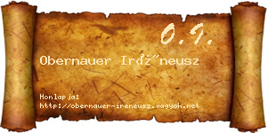 Obernauer Iréneusz névjegykártya